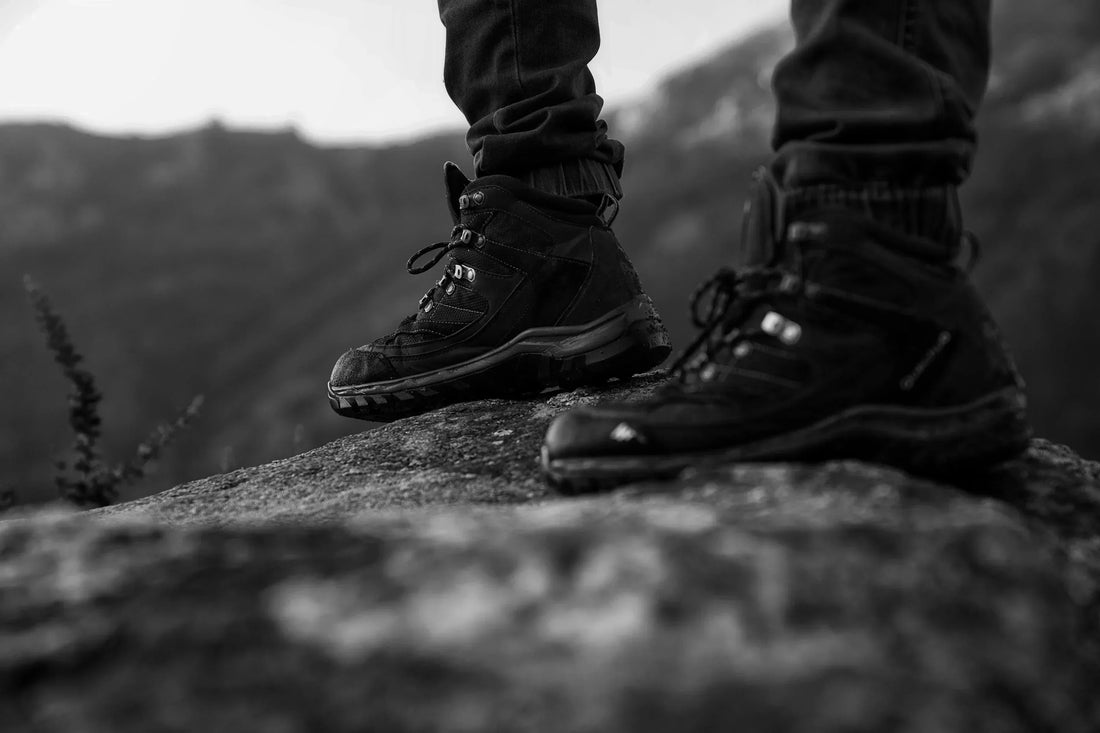 Black And White Hiking Boots