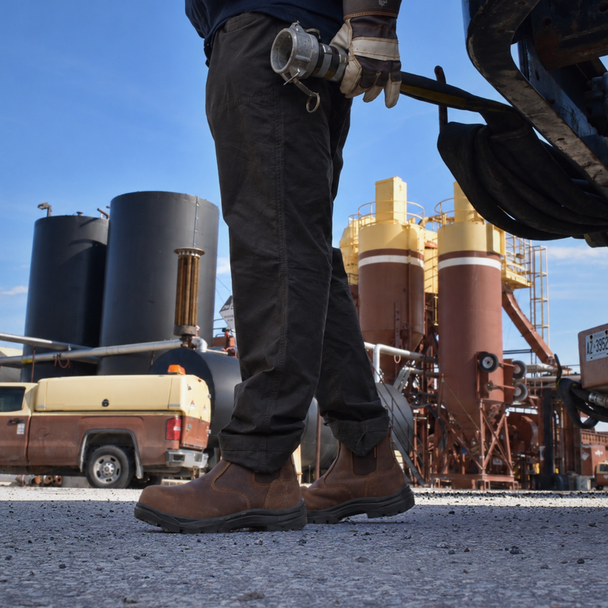 Men's CSA ASTM Composite Toe Chelsea Work Boots - Timber II Brown