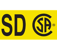 The SD symbol appears on footwear that reduces static build-up on the body and moves low-level charges safely into the ground. It helps lower the risk of static discharge in workplaces that handle electronics, chemicals, or sensitive components.