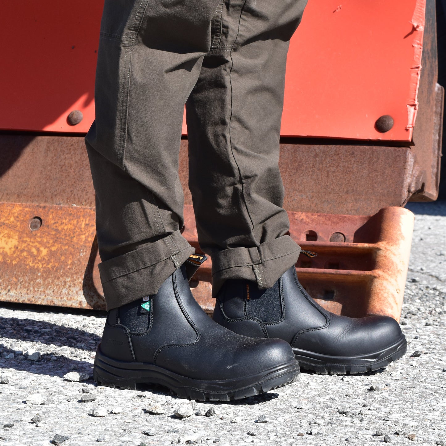 Men's CSA ASTM Composite Toe Chelsea Work Boots - Timber II Black