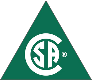 The green triangle marks safety footwear with a Grade 1 protective toe cap and a puncture-resistant sole. It meets the highest CSA Z195 impact rating and includes a plate that helps stop sharp objects from entering through the bottom of the boot. Jobs with heavy materials, sharp debris, or active warehouse movement rely on this symbol.