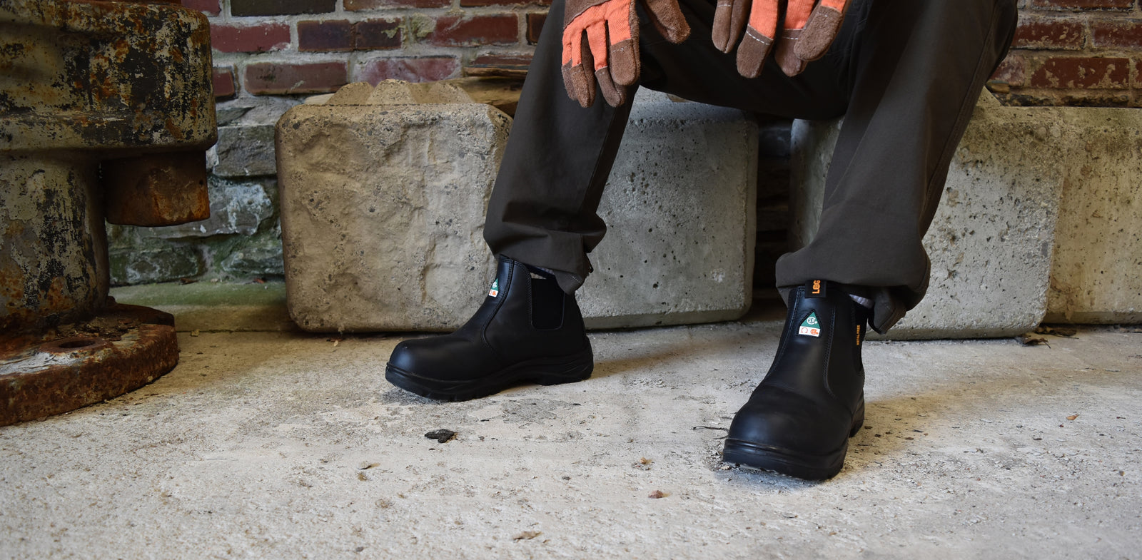 MooseLog Man Resting In Chelsea Boots Landscape