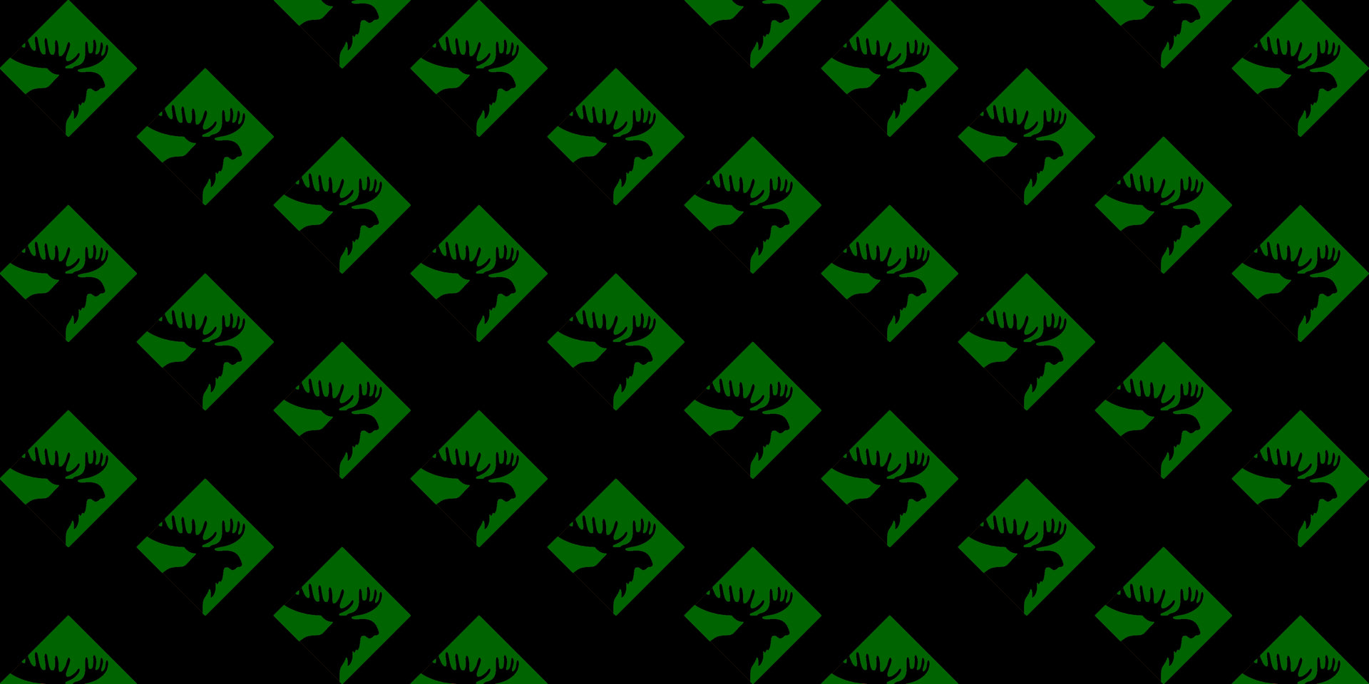Green geometric pattern of MooseLog logo on a black background