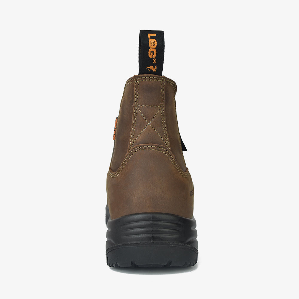 Men's CSA ASTM Composite Toe Chelsea Work Boots - Timber II Brown
