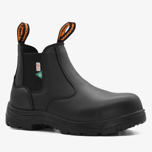Men's CSA ASTM Composite Toe Chelsea Work Boots - Timber II Black
