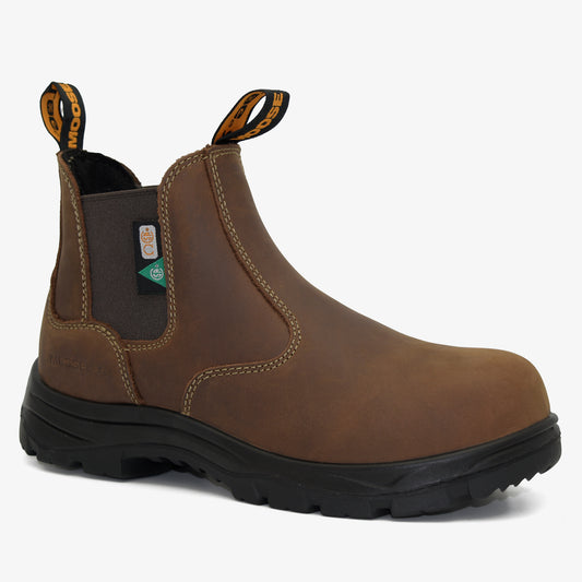 Men's CSA ASTM Composite Toe Chelsea Work Boots - Timber II Brown