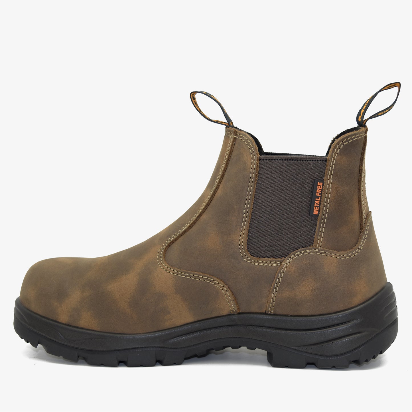 Men's CSA ASTM Composite Toe Chelsea Work Boots - Timber II Rustic Brown