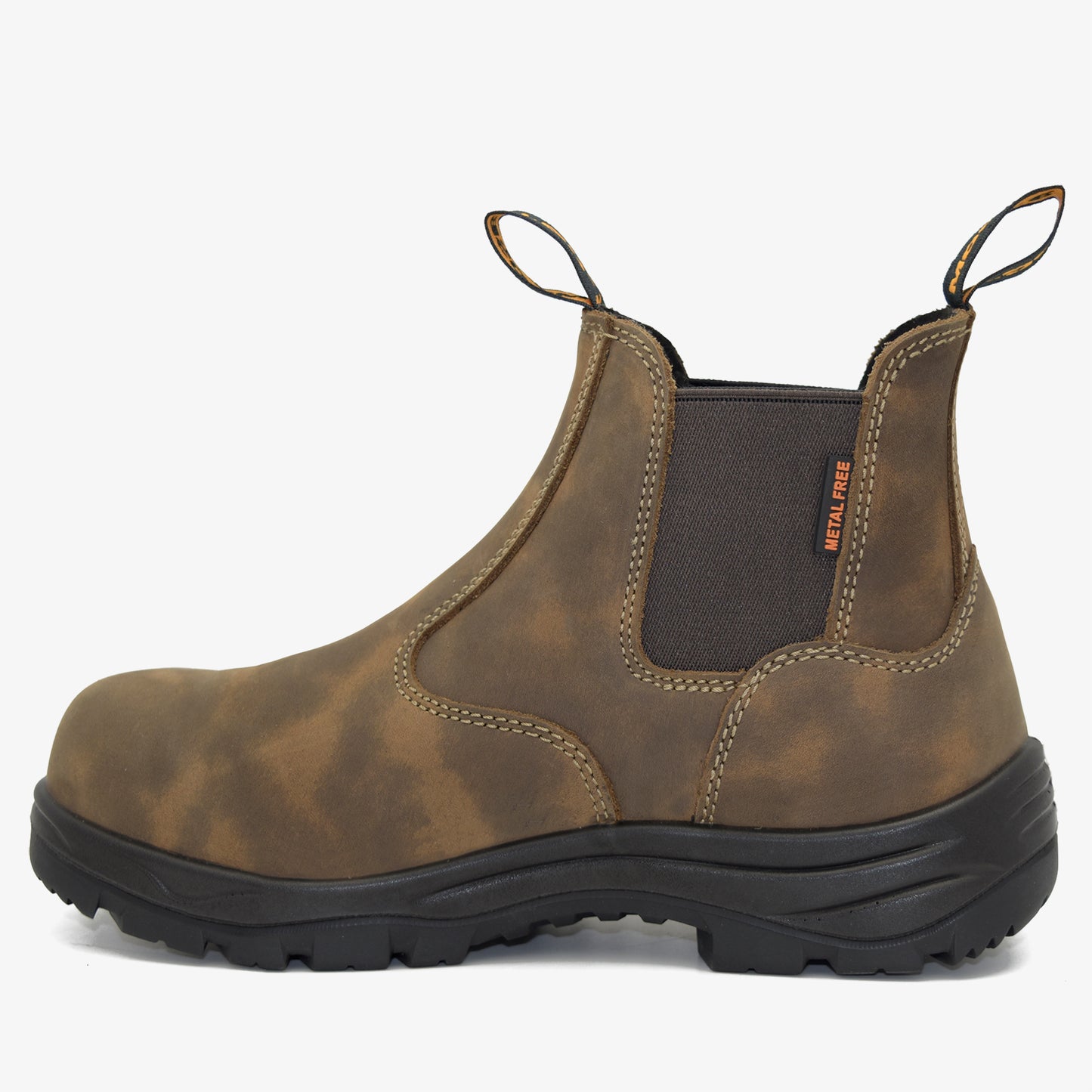 Women's CSA ASTM Composite Toe Chelsea Work Boots - Timber II Rustic Brown