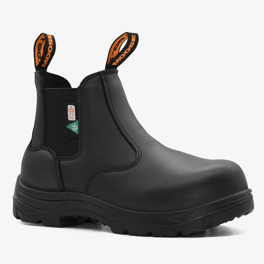 Women's CSA ASTM Composite Toe Chelsea Work Boots - Timber II Black