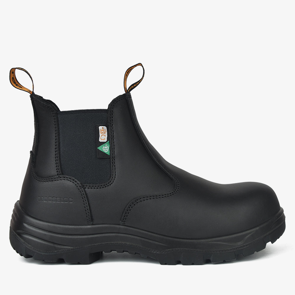 Women's CSA ASTM Composite Toe Chelsea Work Boots - Timber II Black