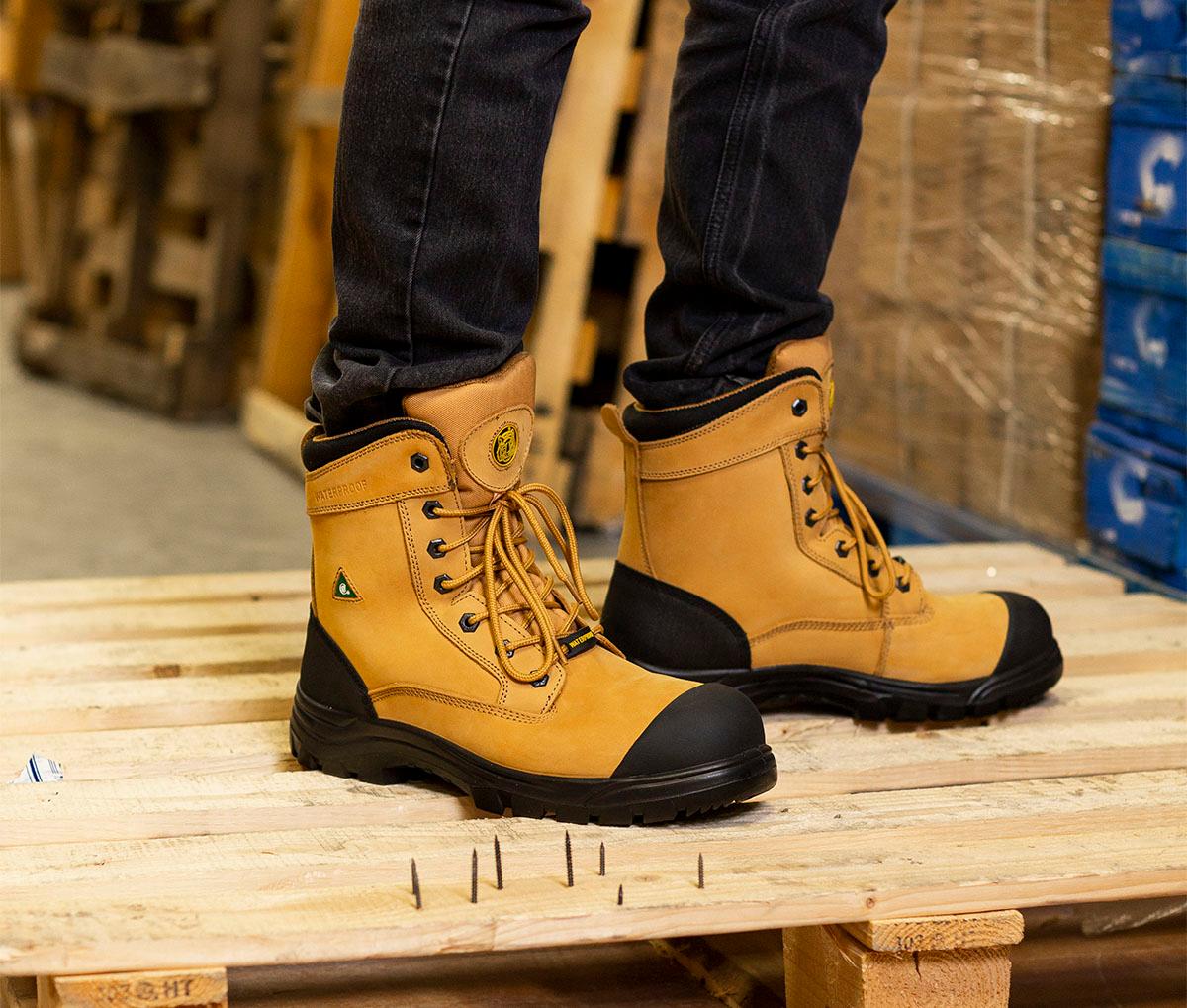 mooselog 8 inches work boots for men