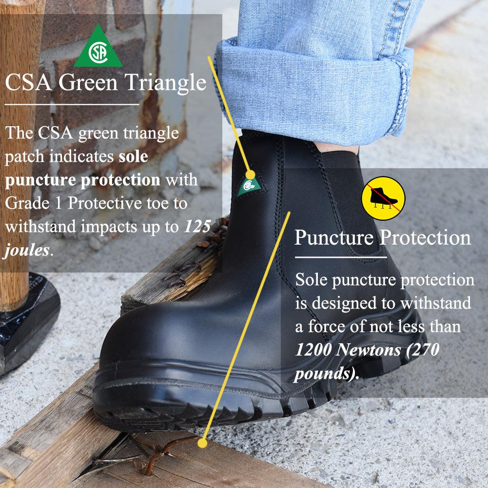 Green patch 2024 safety shoes